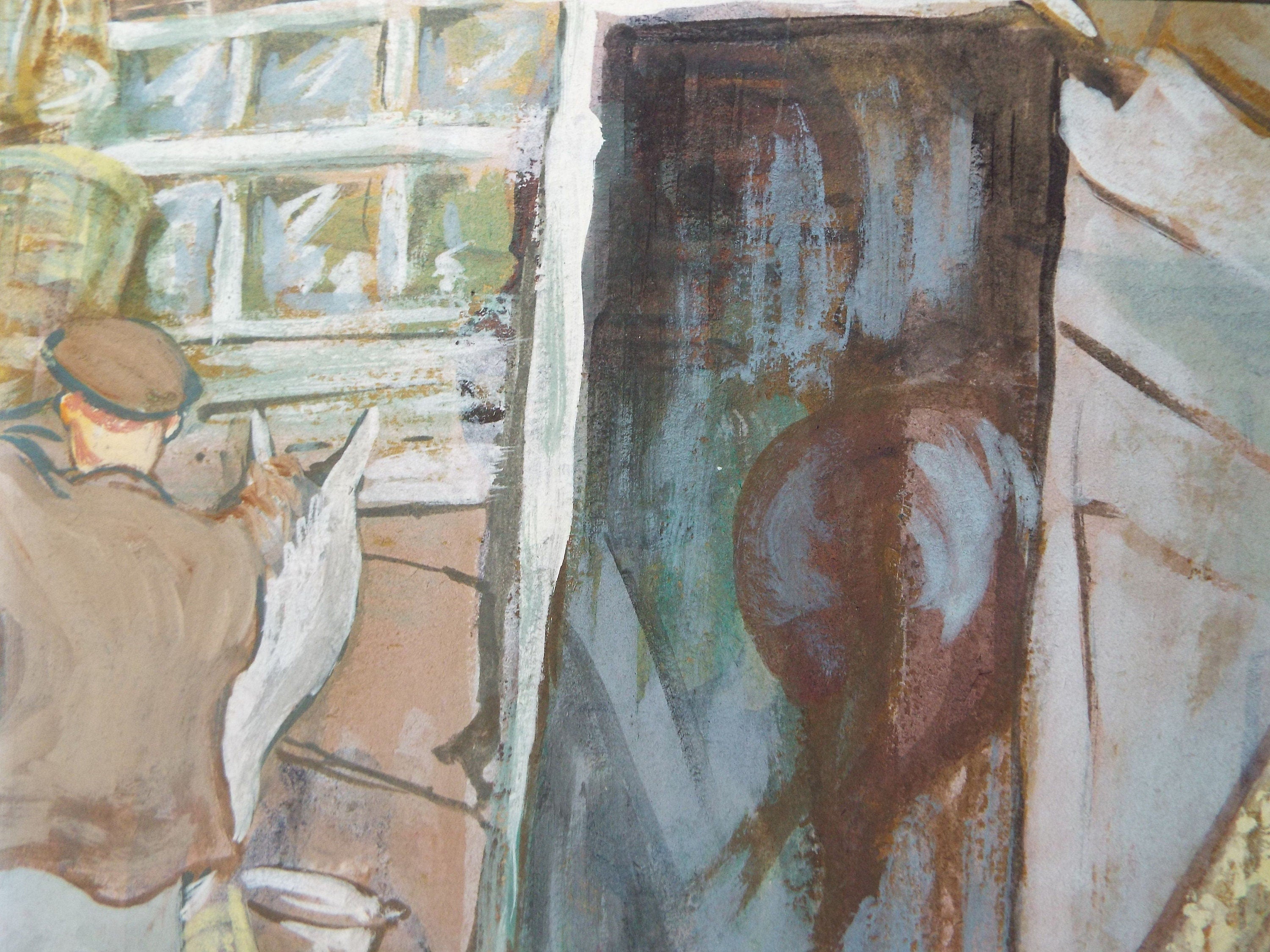 Original Watercolour & Gouache, 'The Pot Seller',c1950's, Ivy T. Attwell (20th Century, British)