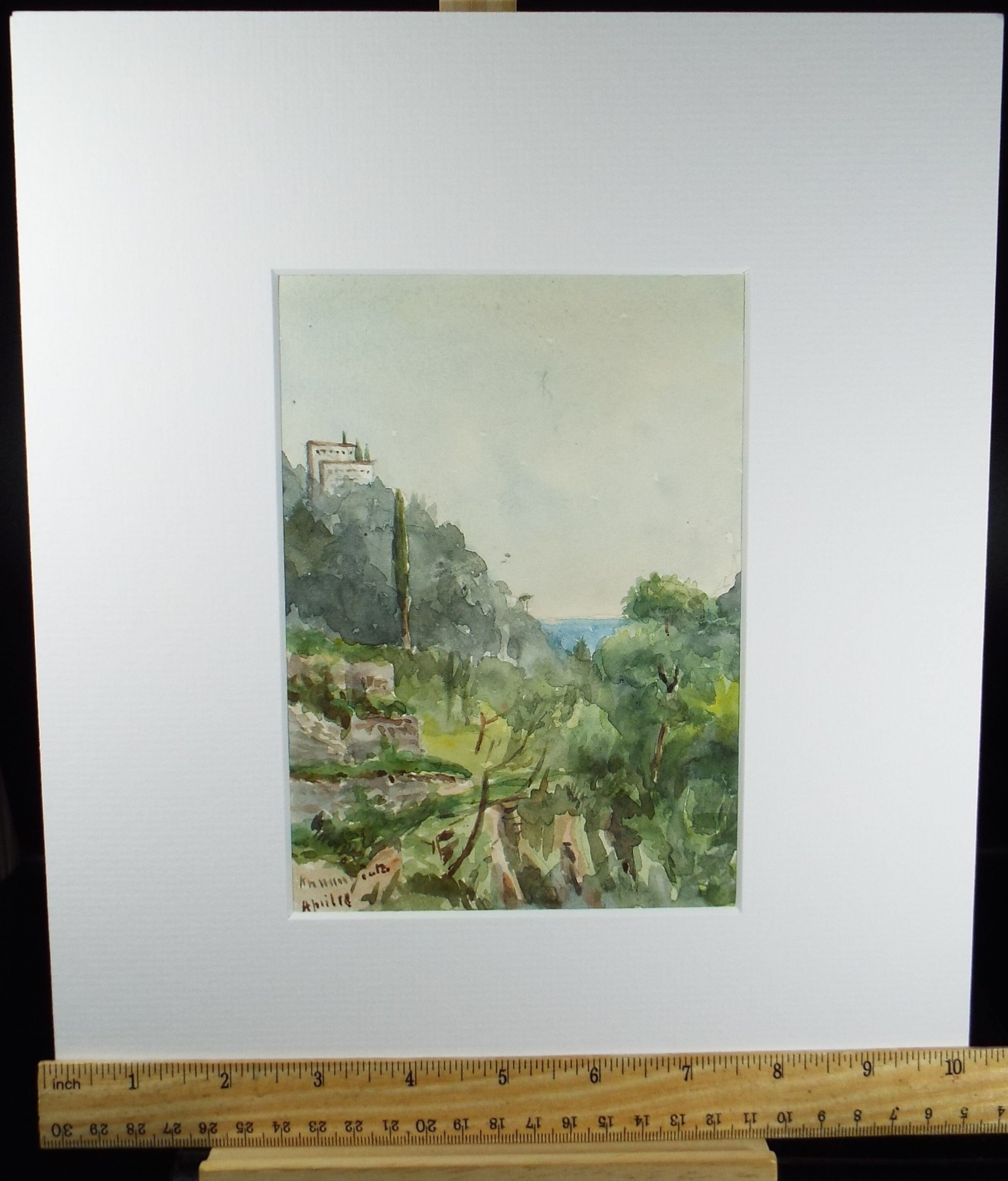 Original Watercolour, 'Near Nice', Robert Hay Drummond, Early 20th Century