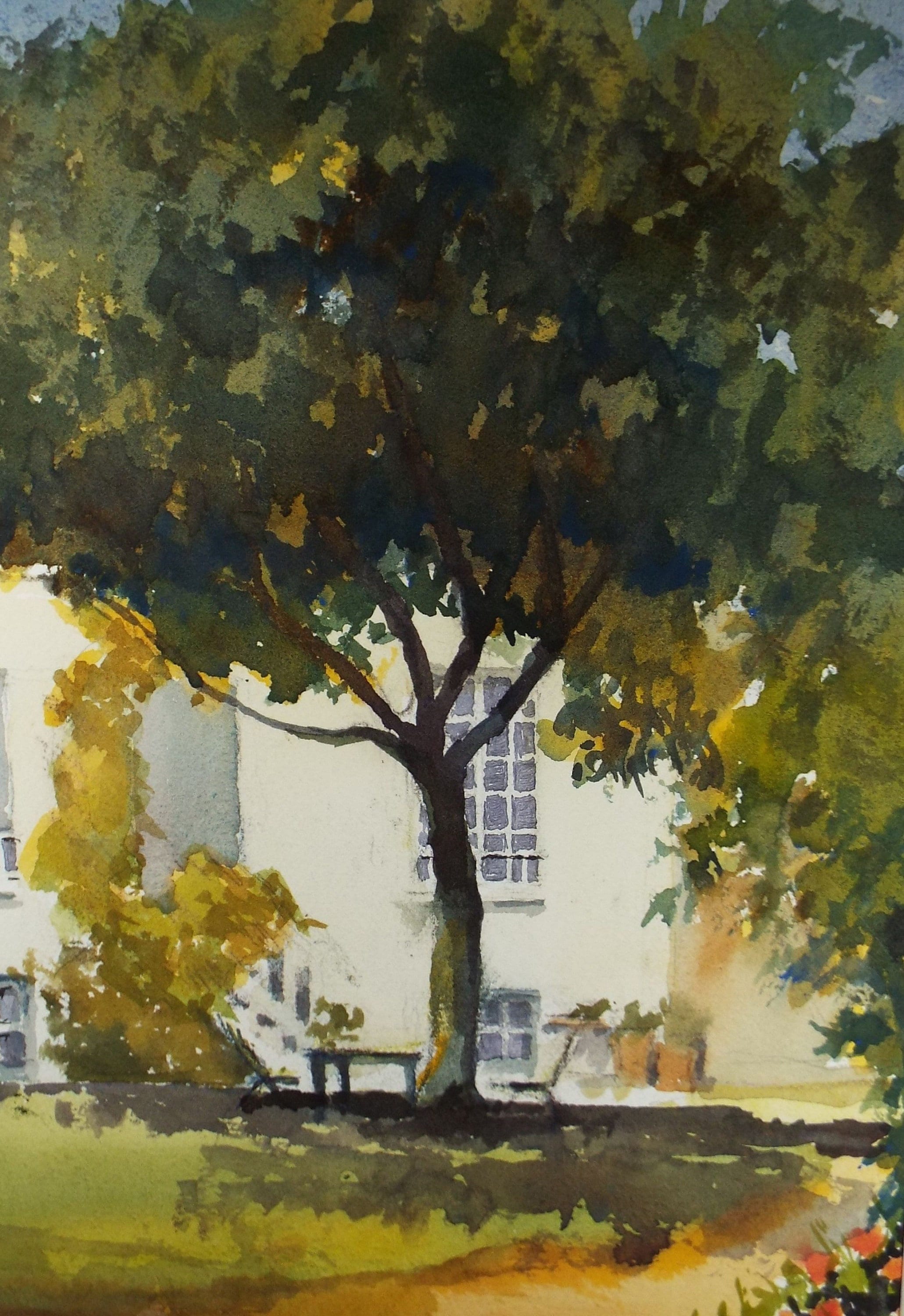 Original Watercolour on Paper, 'Summer Garden', Paul Winby, Circa 1990's