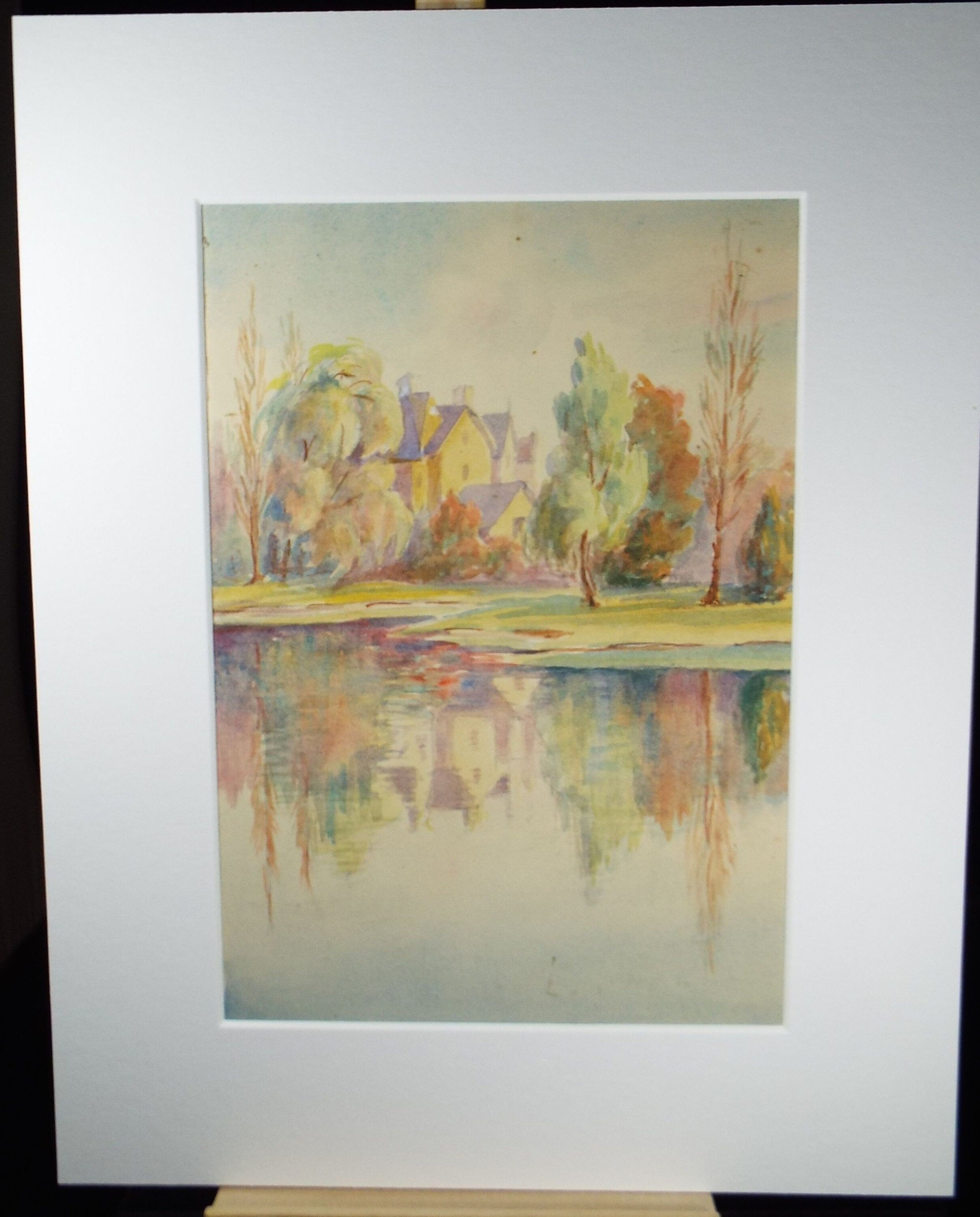 Original  Watercolour, 'Mirror Lake', Circa 1950's , C R Chase (1893-1988)