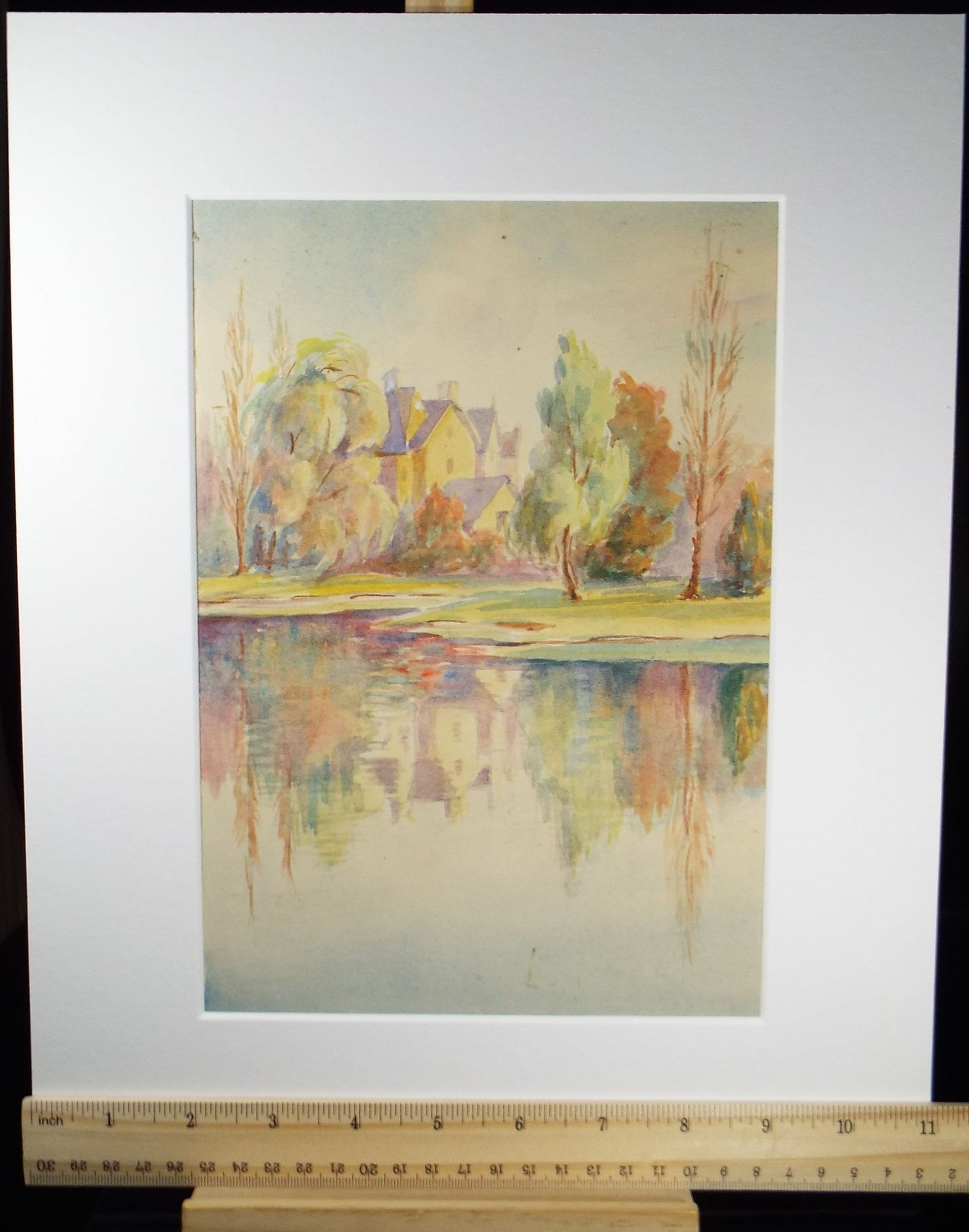 Original  Watercolour, 'Mirror Lake', Circa 1950's , C R Chase (1893-1988)