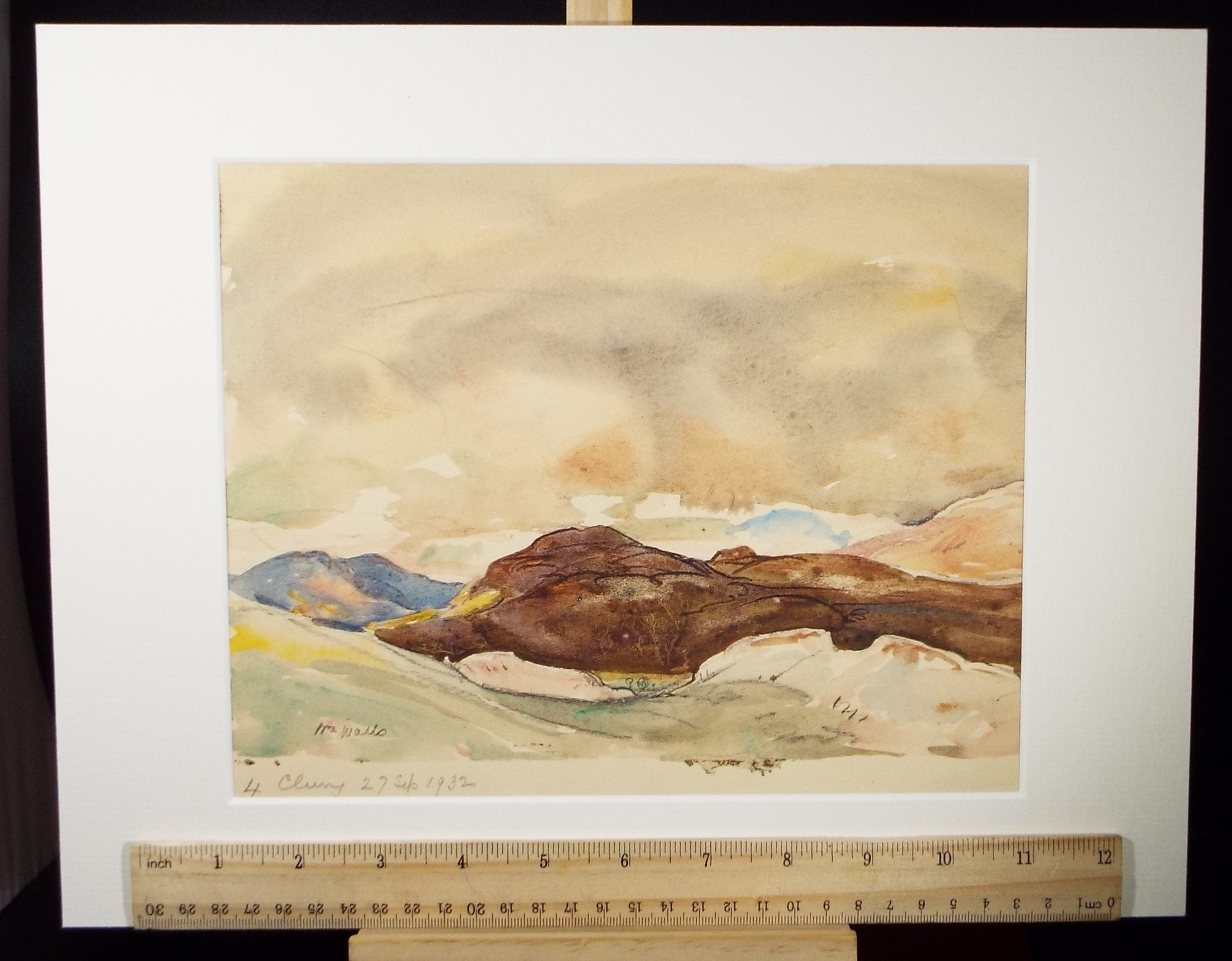 Original Watercolour ,'Cluny', William Walls 1860-1942 ARSA, RSW, RSA, Dated 1932
