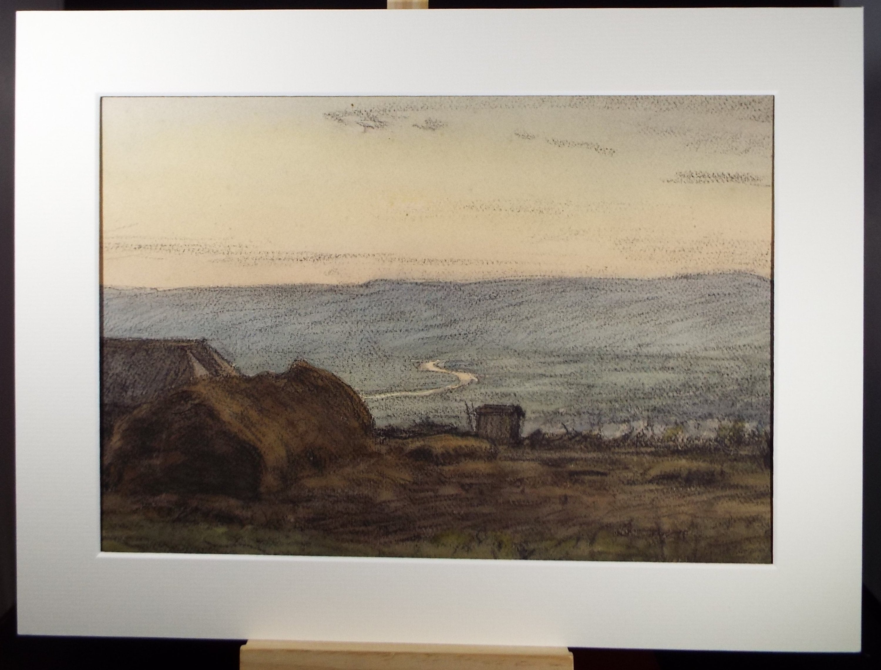 Original Pastel, 'View from a Hill', Circa 1930's, Hubert Williams (1905-1989)