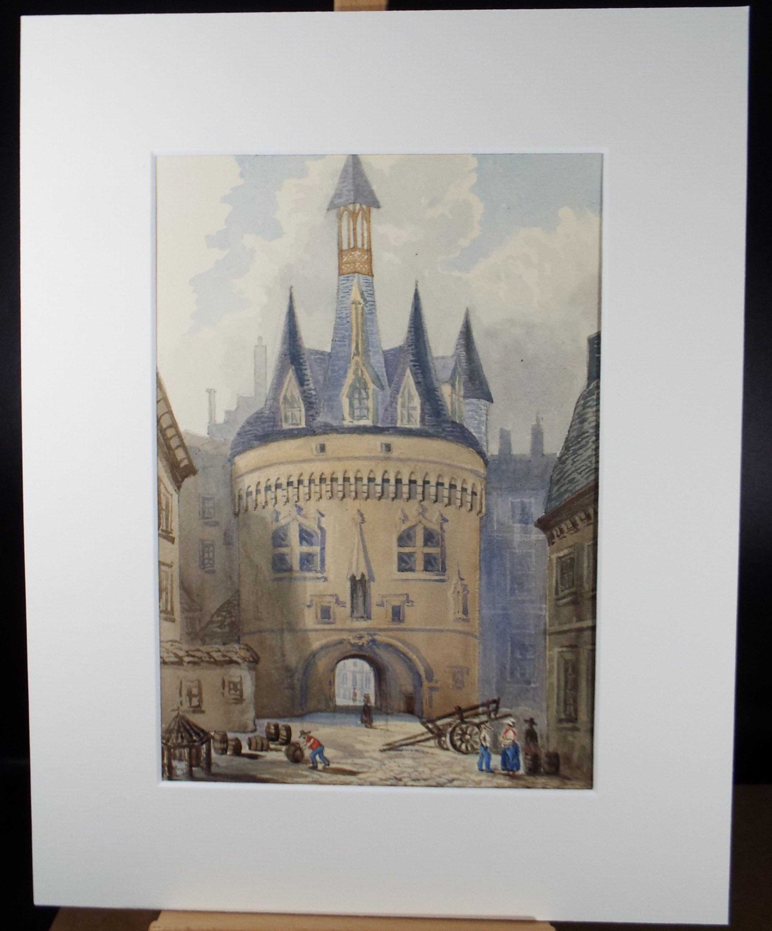 Original Watercolour, 'Bordeaux', c1880, Artist Unknown